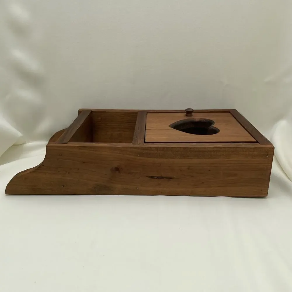 Vintage Wood Shelf With 1 Cutout Heart Door